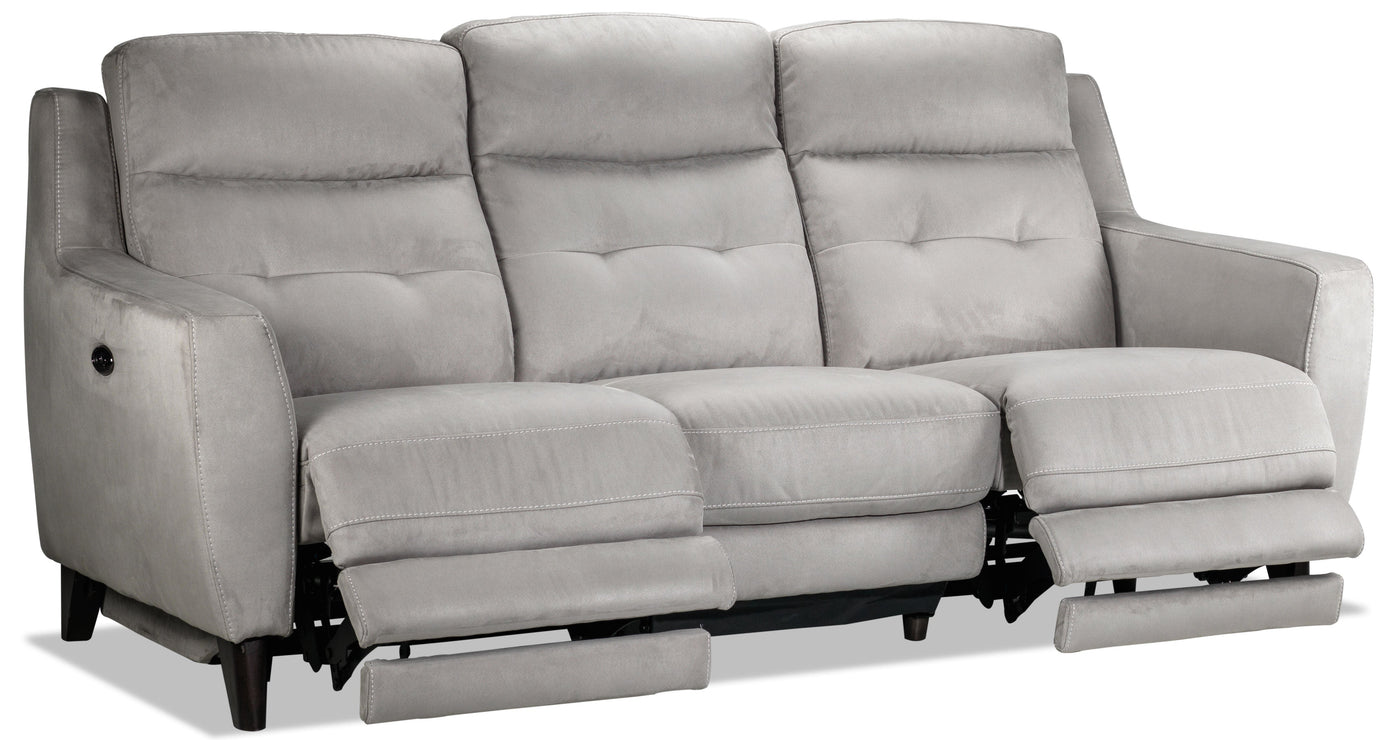 Lucas Power Reclining Sofa - Silver Grey