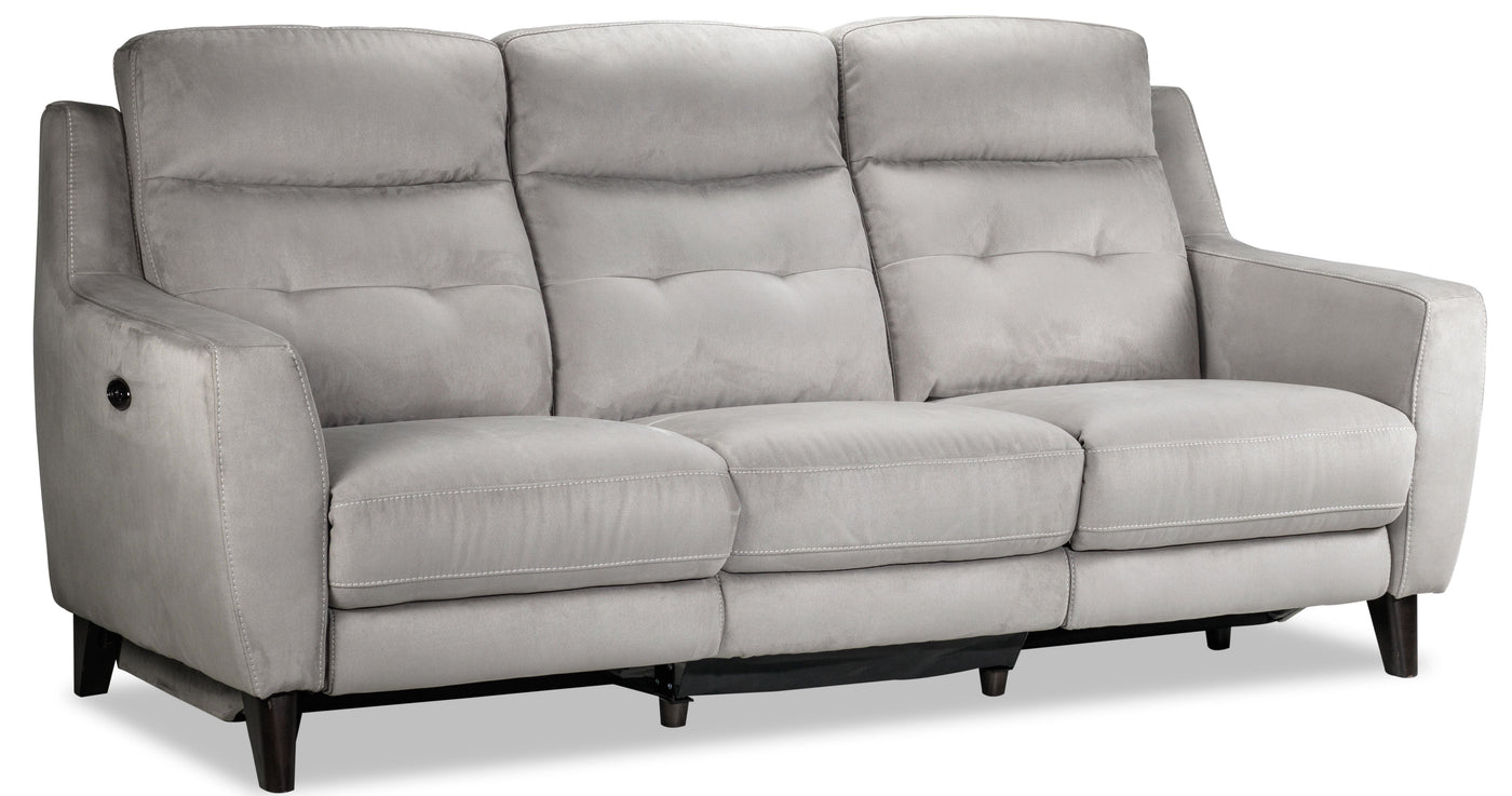Lucas Power Reclining Sofa - Silver Grey