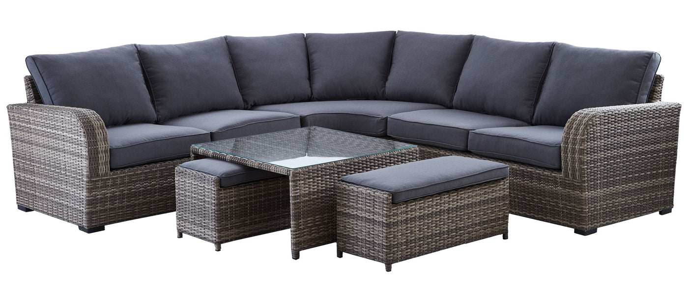 Melville One- 3-Piece Outdoor Sectional - Grey