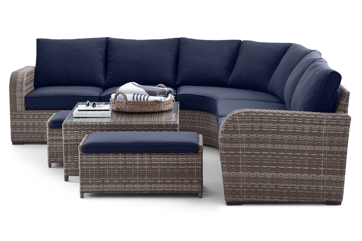 Melville Two- 3-Piece Outdoor Sectional - Navy