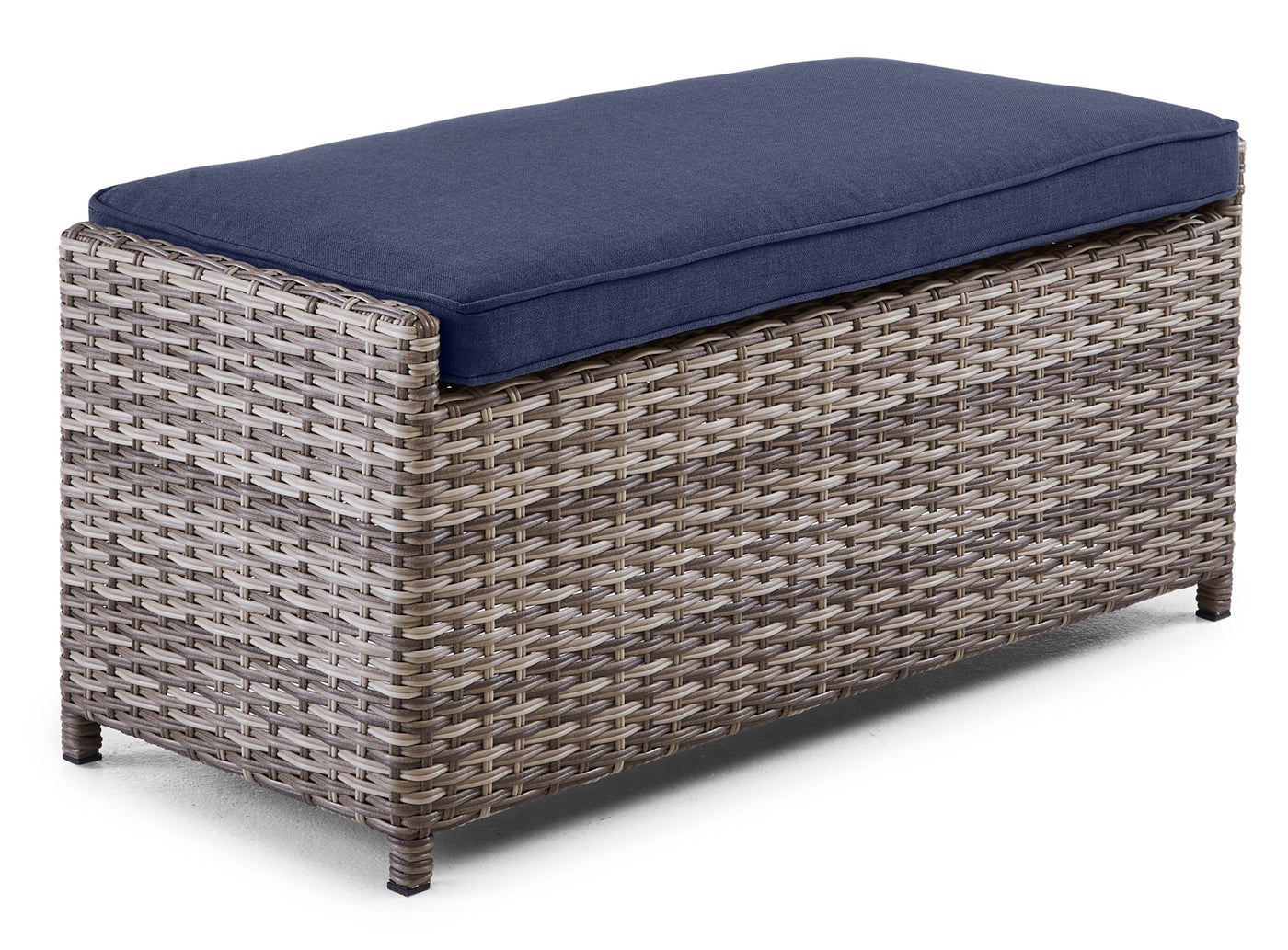 Melville Two- Outdoor Coffee Table with 2 Ottoman- Navy
