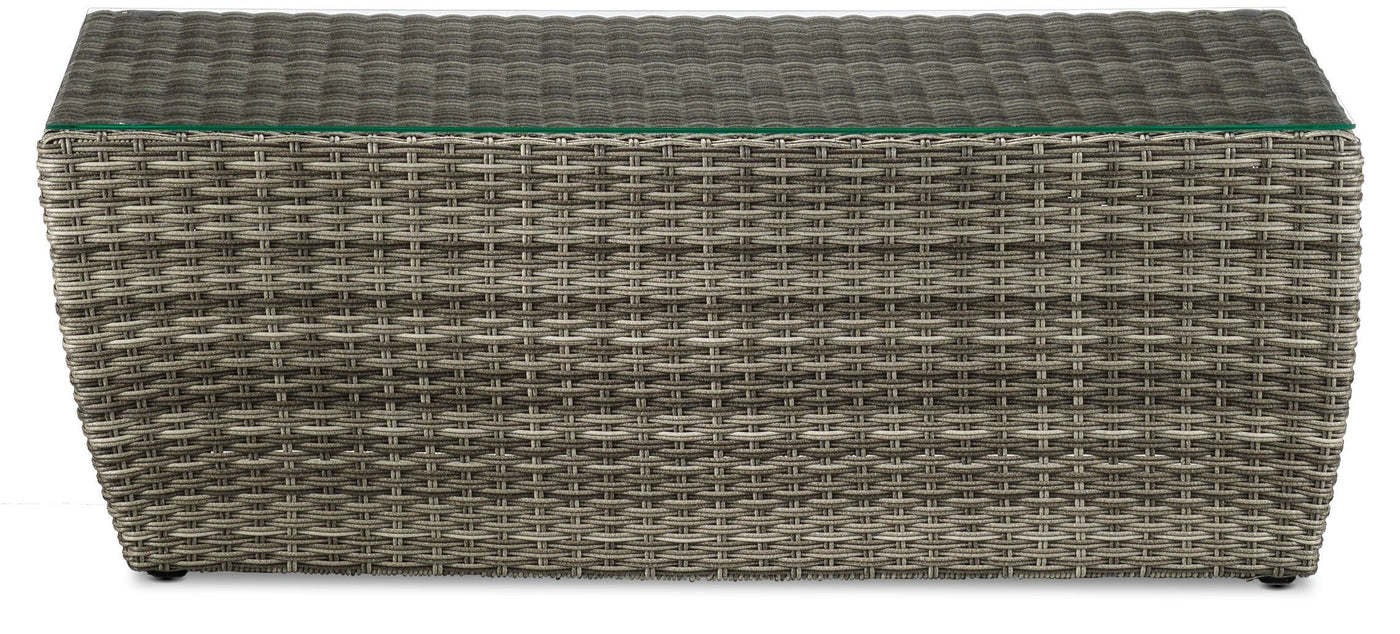 Melville One - Outdoor Coffee Table with Tempered Glass - Grey