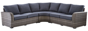 Melville Sectionnel de jardin 3 mcx - gris