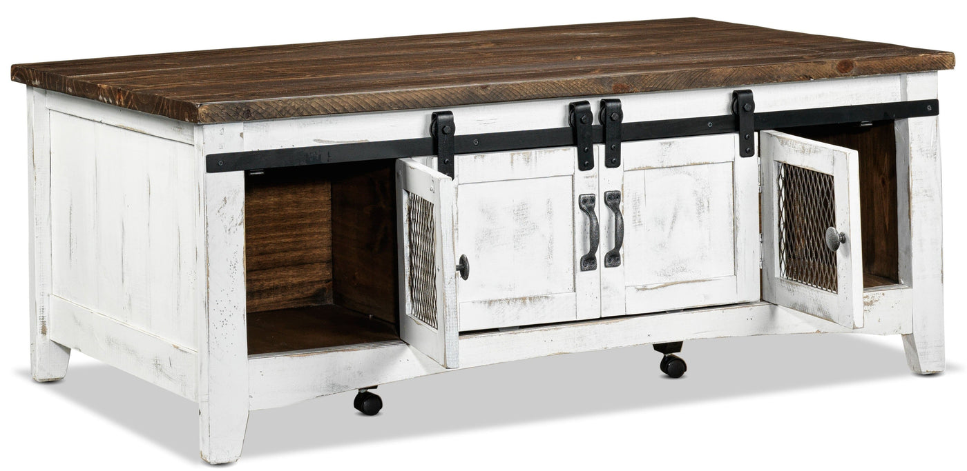 Pueblo Coffee Table - Weathered White