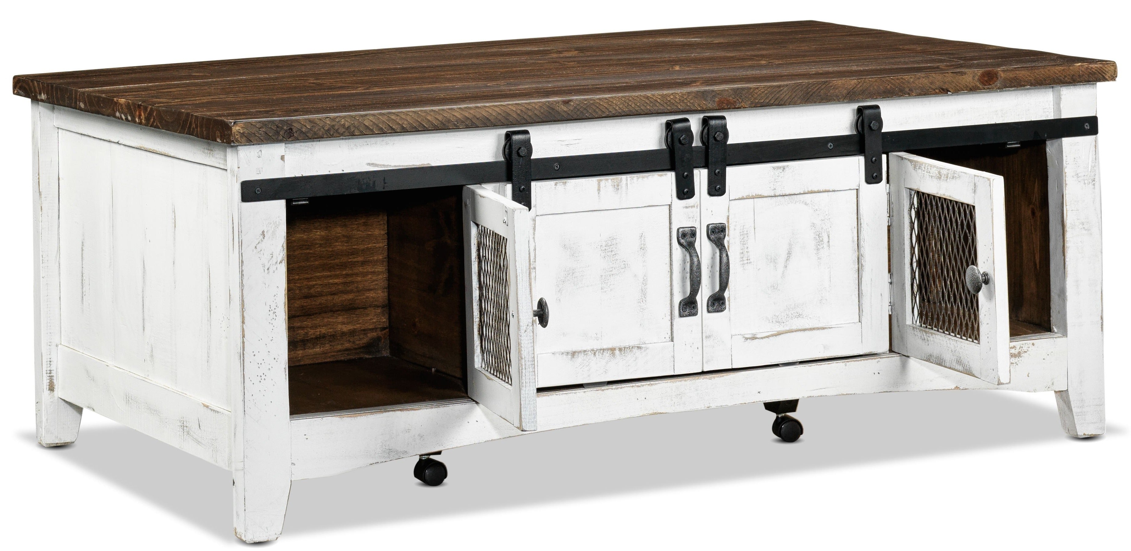 Pueblo Coffee Table - Weathered White