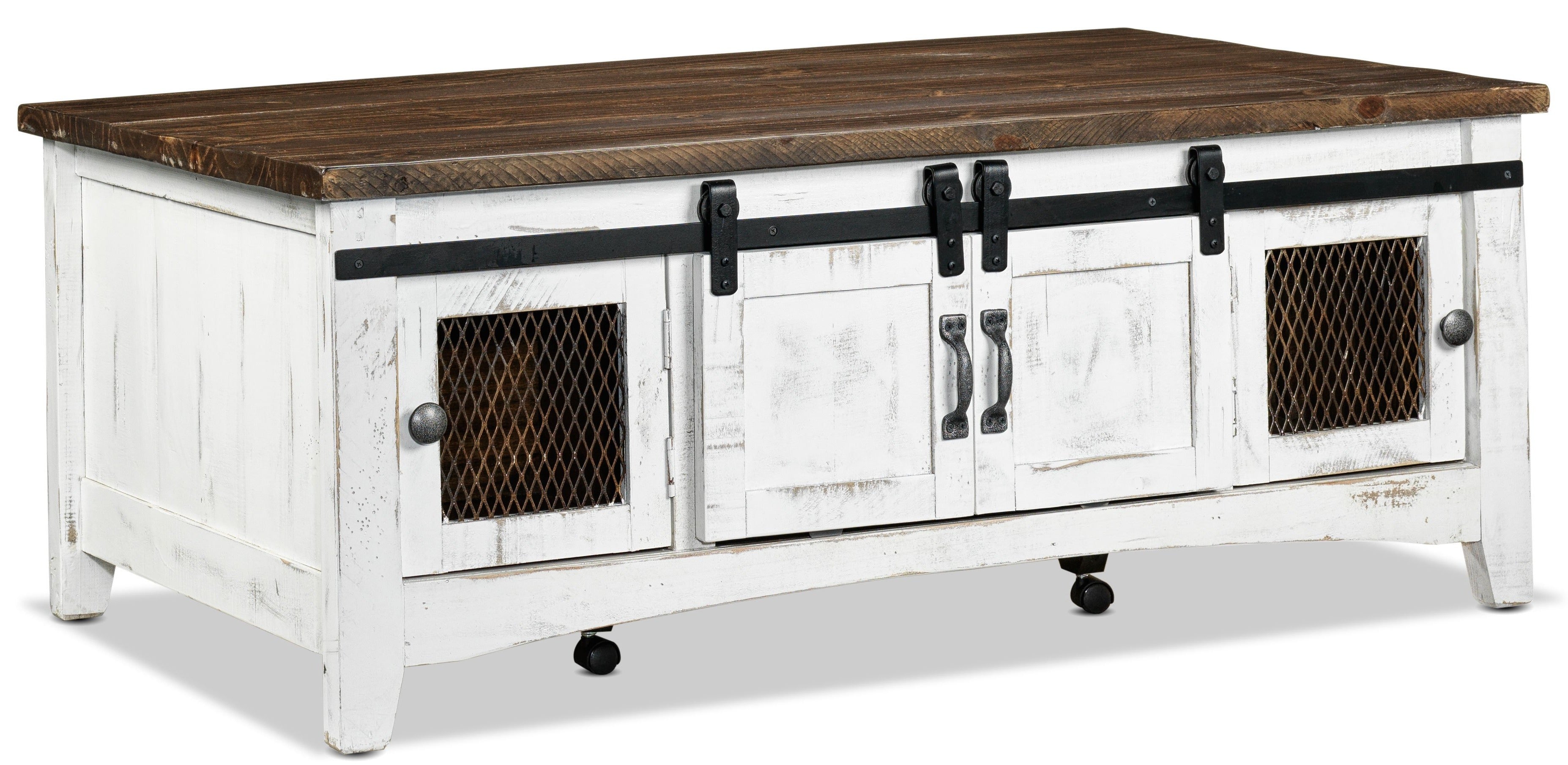 Pueblo Coffee Table - Weathered White