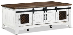 Pueblo Coffee Table - Weathered White