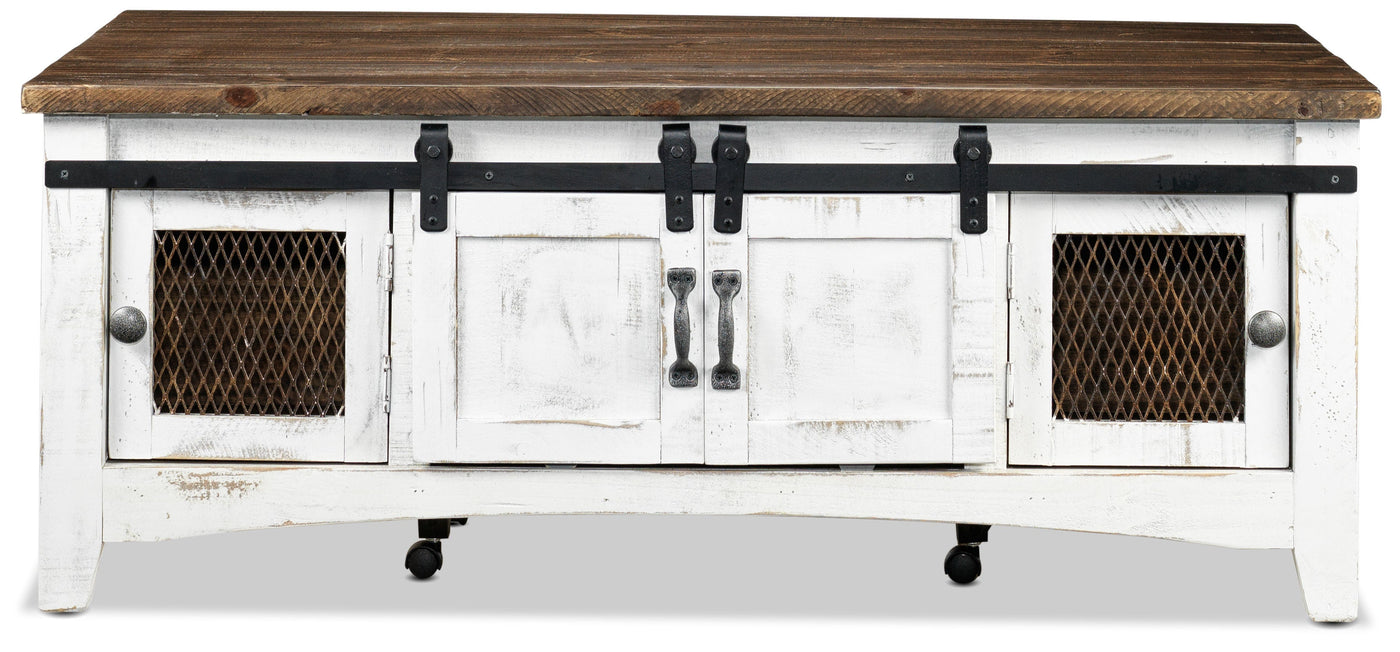 Pueblo Coffee Table - Weathered White
