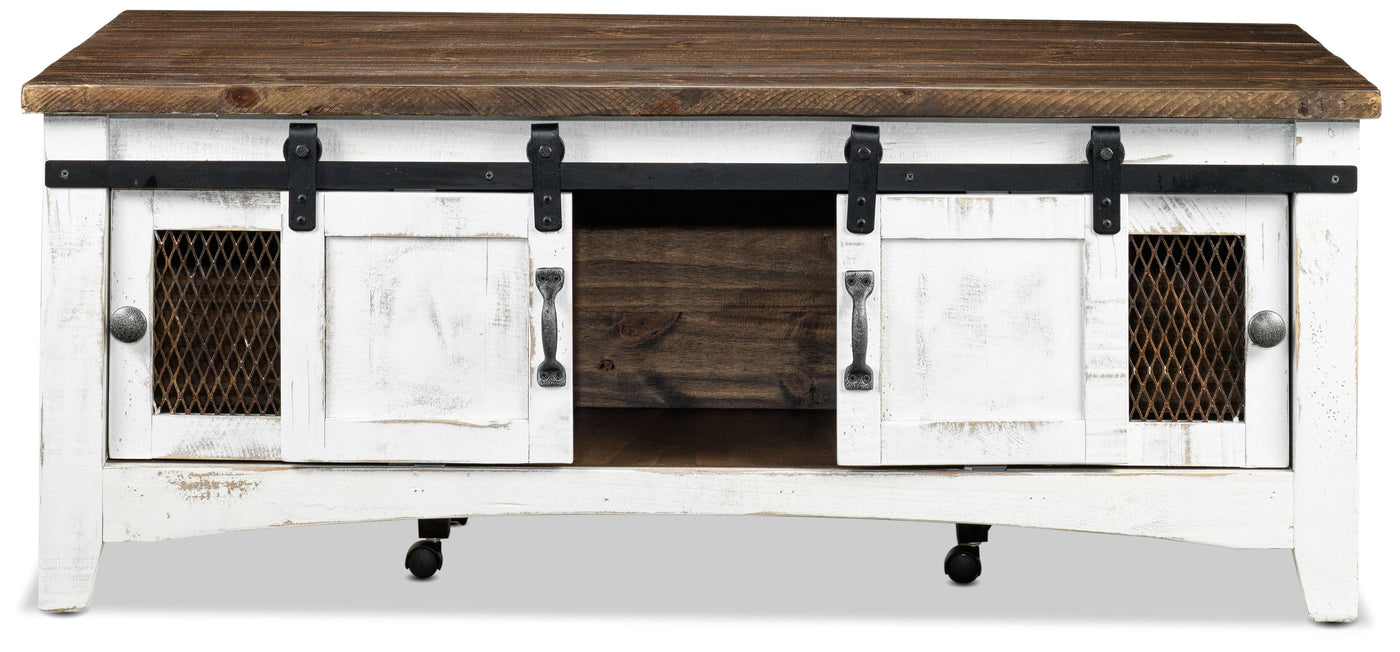 Pueblo Coffee Table - Weathered White