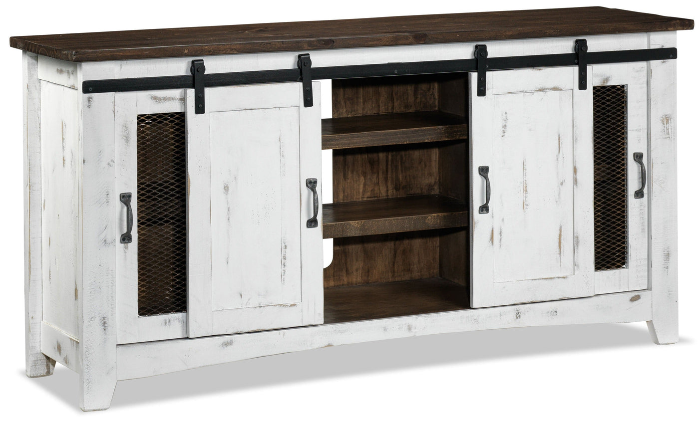 Pueblo 60" TV Stand - Weathered White