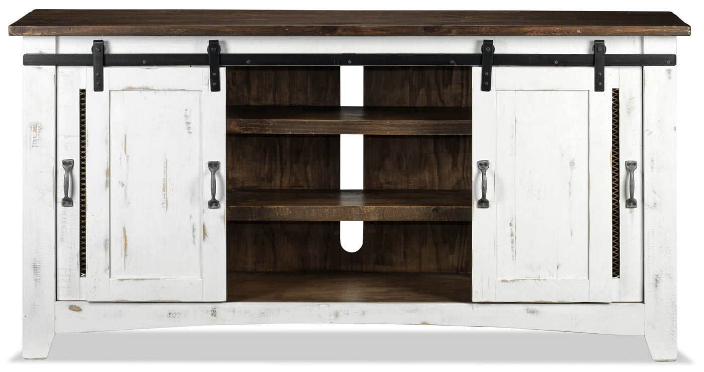 Pueblo 70" TV Stand - Weathered White