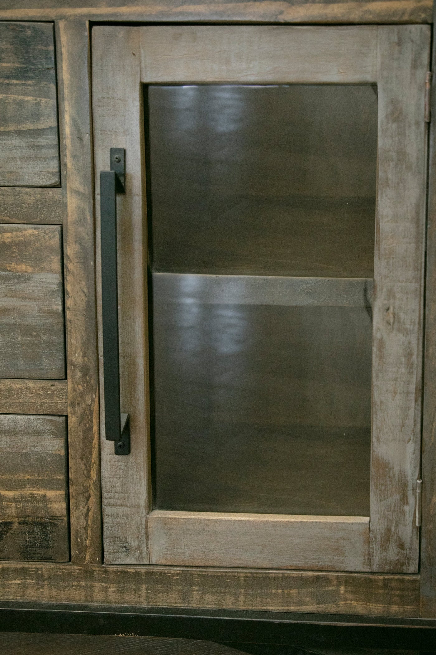 Baron 4-Piece Entertainment Wall Unit - Barnwood