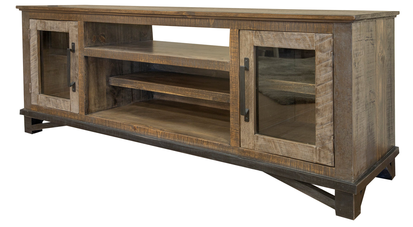 Baron 4-Piece Entertainment Wall Unit - Barnwood