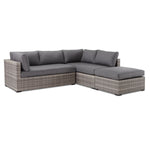 Caribe 2-Piece Outdoor Sectional and Ottoman - Grey