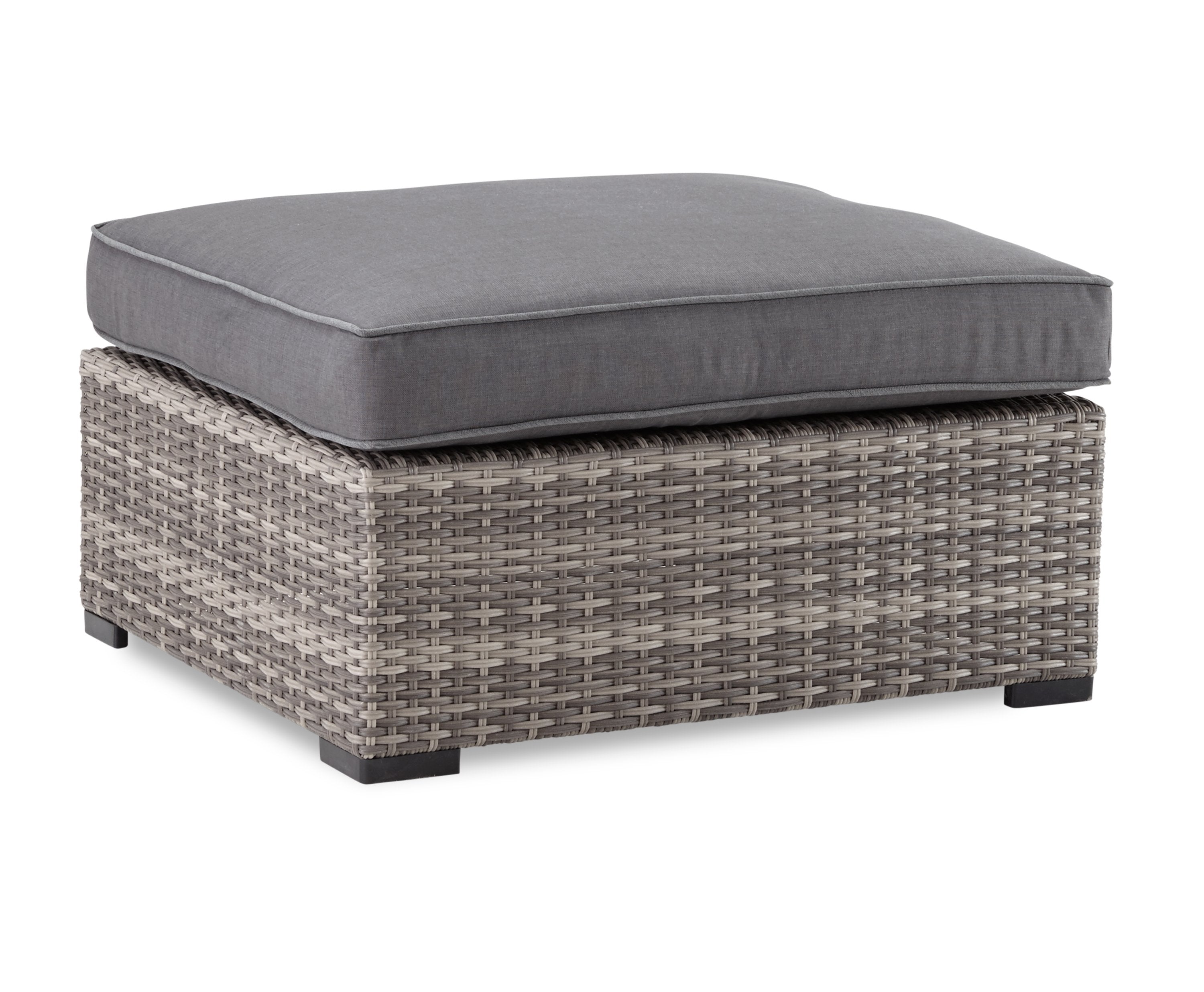 Caribe 2-Piece Outdoor Sectional and Ottoman - Grey