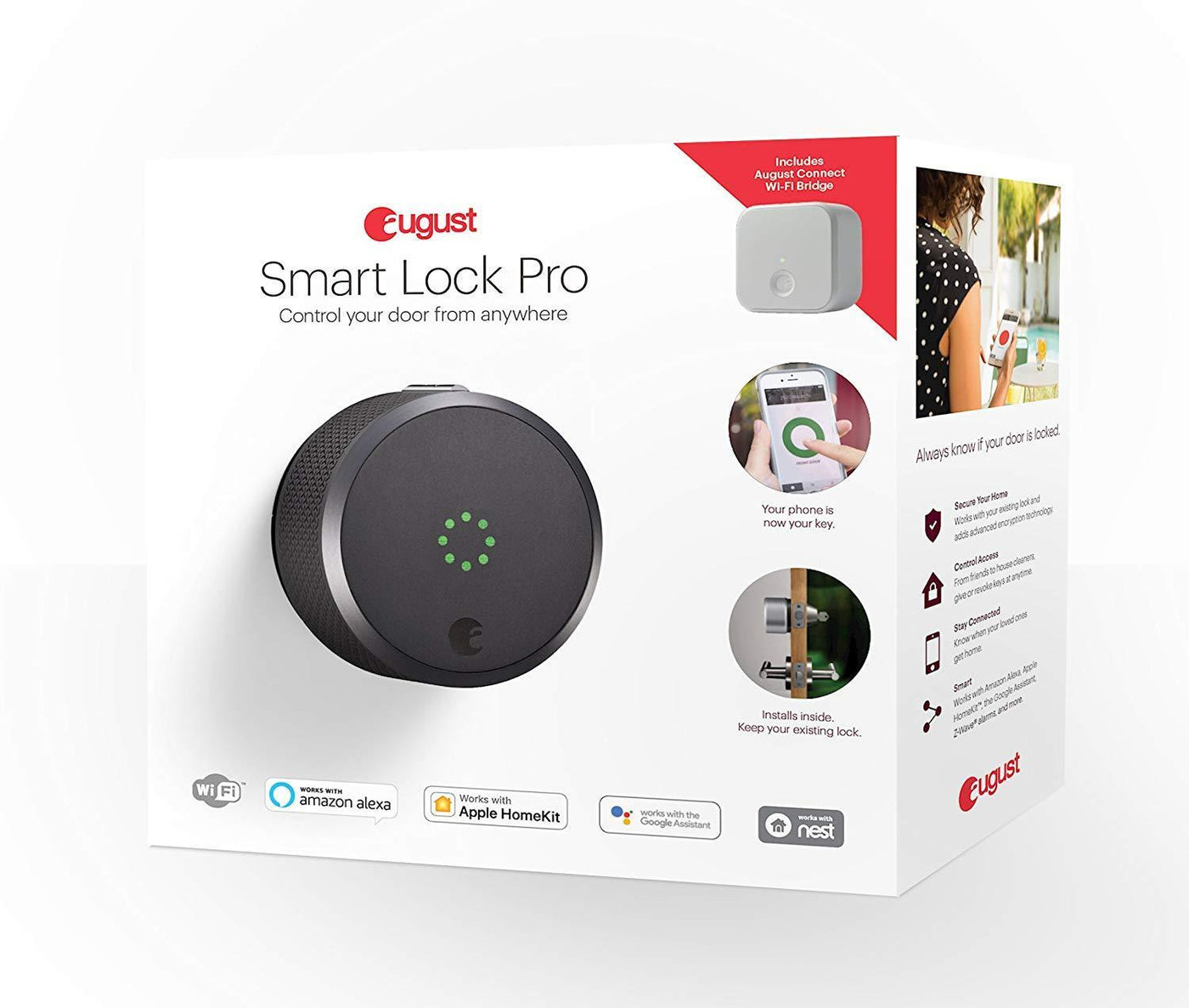 August Smart Lock Pro + Connect (Dark Grey) - AUG-SL03-C02-G03