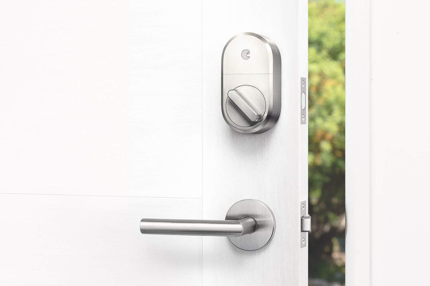 August Smart Lock + Connect (Satin Nickel) - AUG-SL04-C03-N04-C