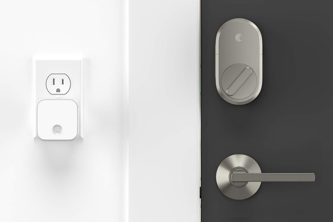 August Smart Lock + Connect (Satin Nickel) - AUG-SL04-C03-N04-C