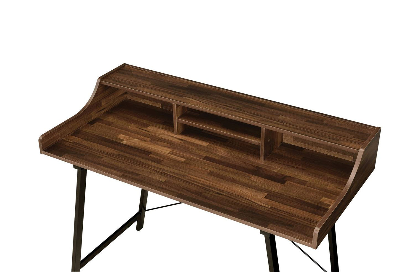 Germain Sleek Office Desk with USB Port - Walnut