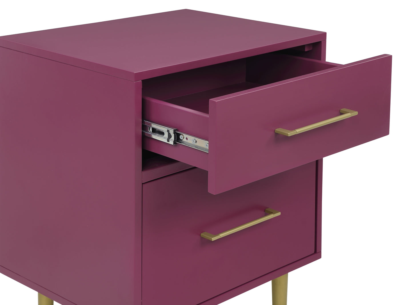Valerie Glam Night Table - Raspberry