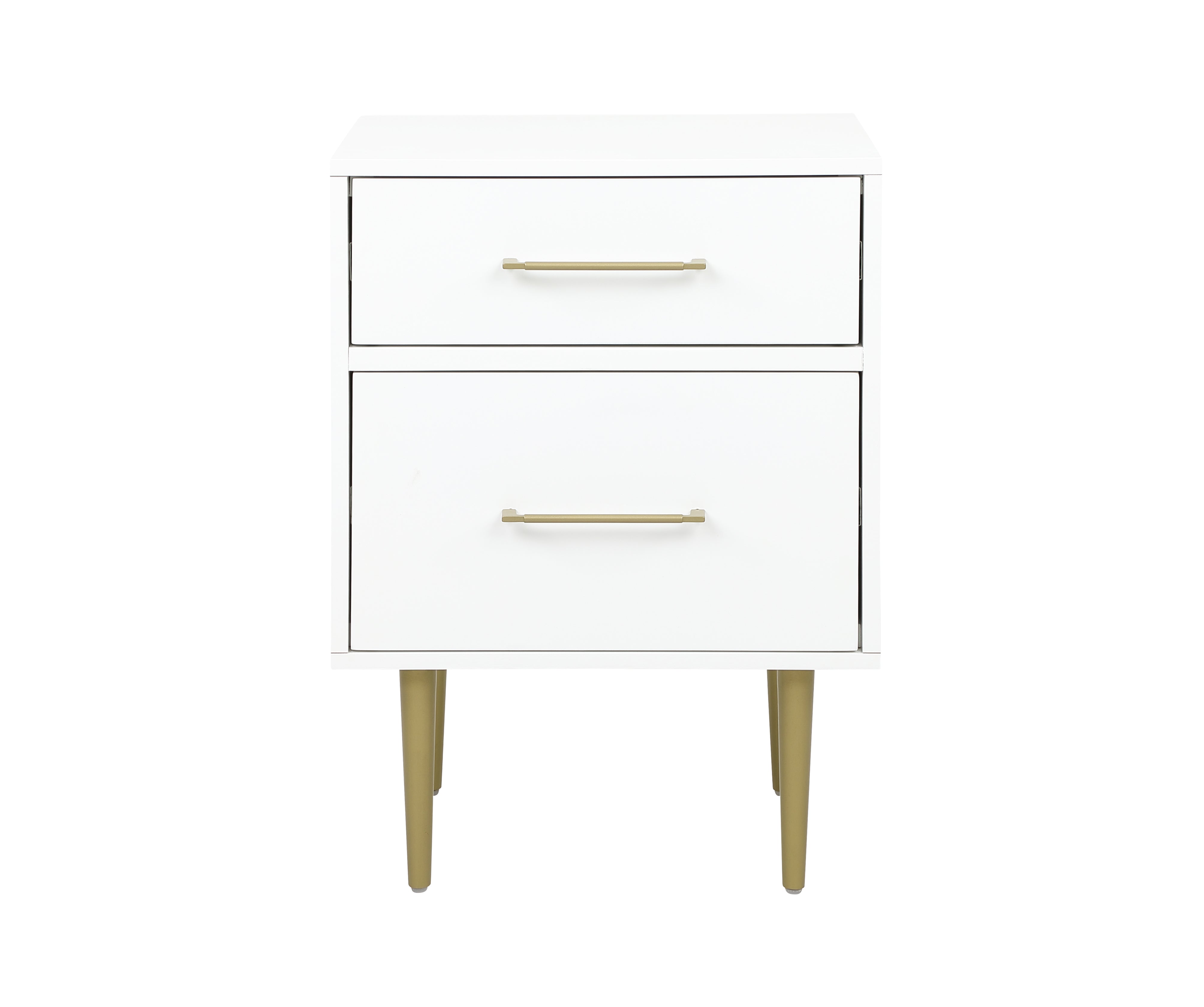 Valerie Glam Night Table - White