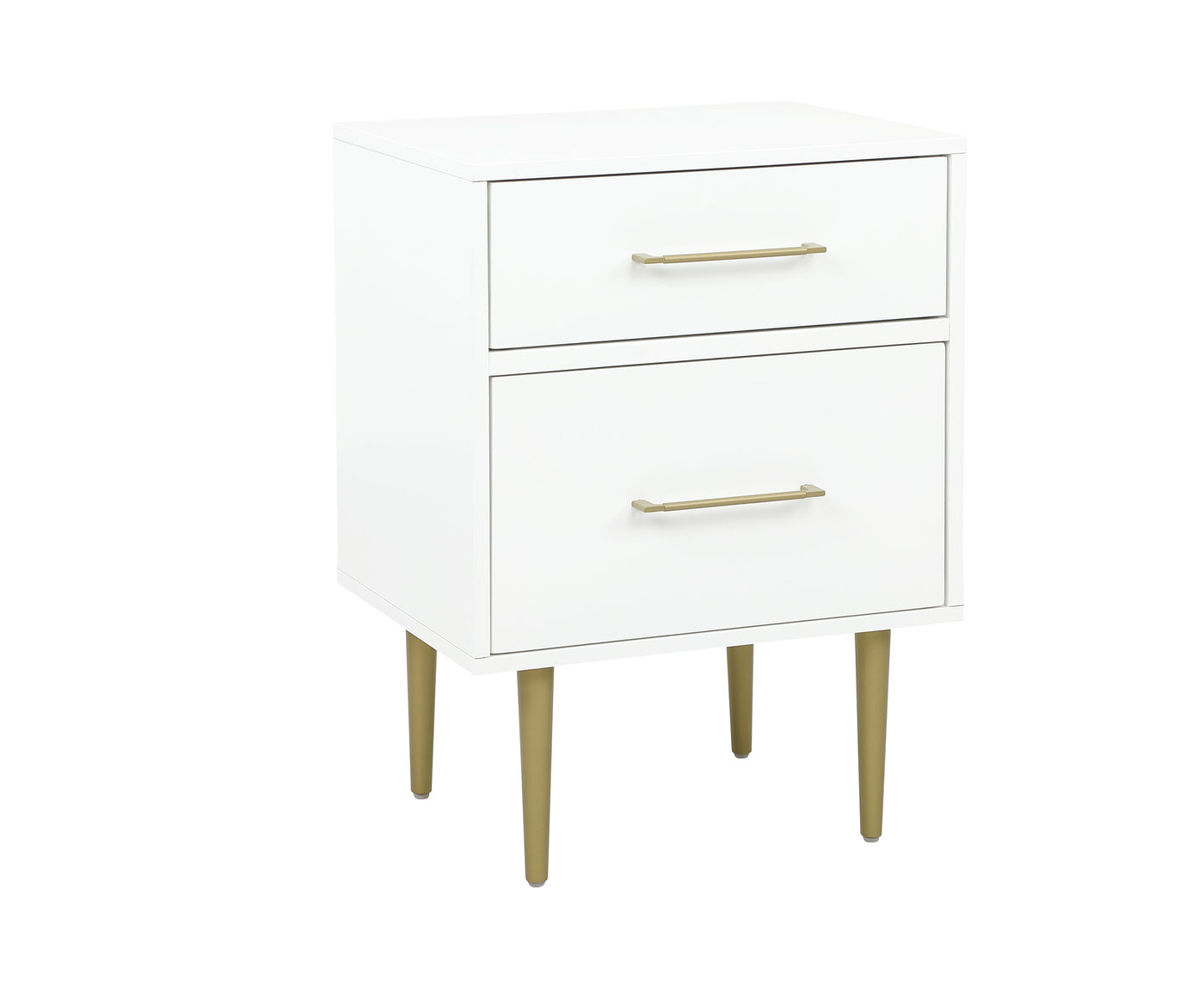Valerie Glam Night Table - White