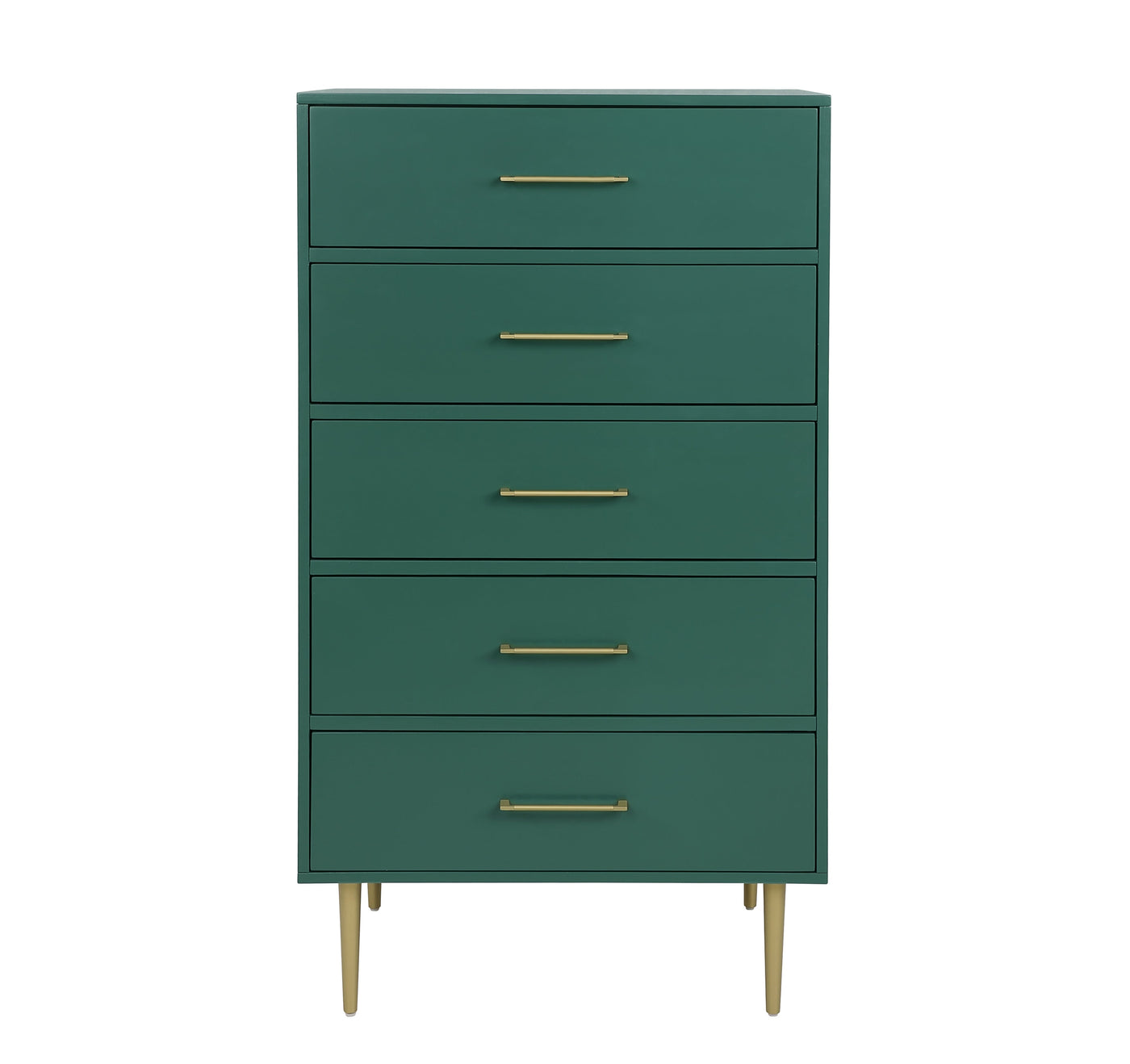 Valerie Glam 5 Drawer Chest - Green