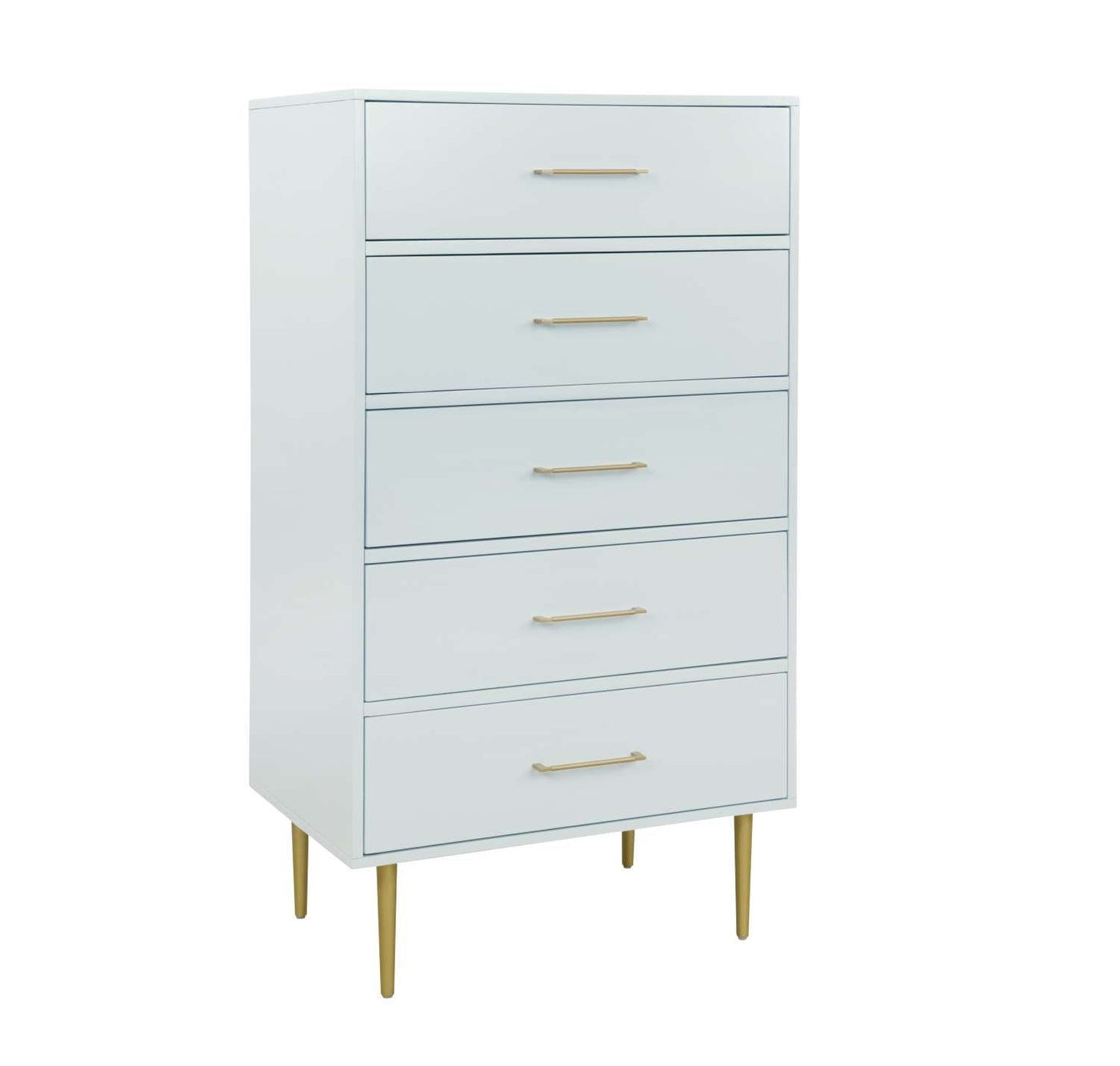 Valerie Glam 5 Drawer Chest - Light Grey