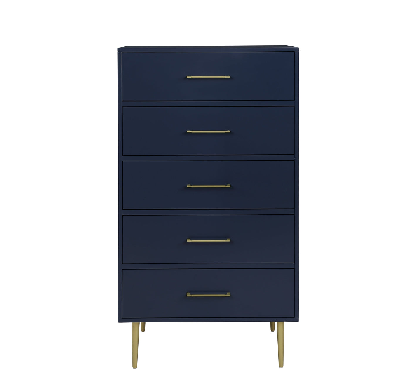 Valerie Glam 5 Drawer Chest - Navy