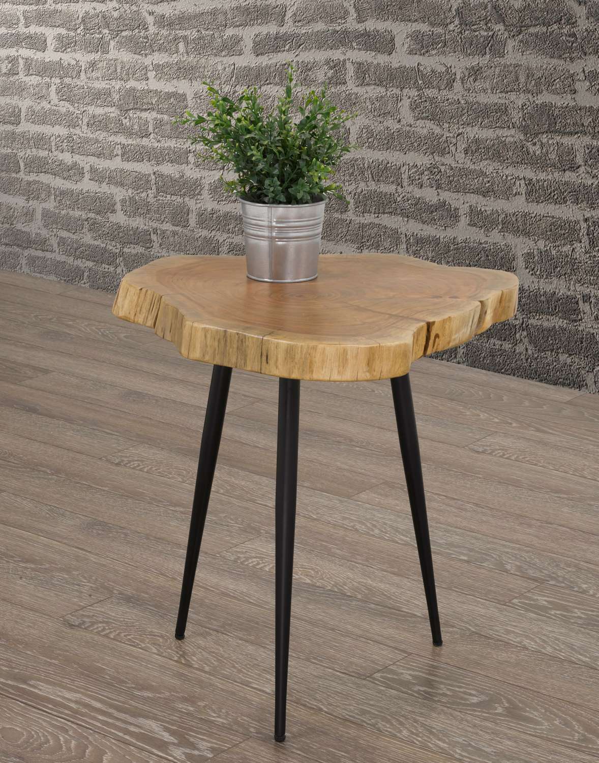 Aster Accent Table - Oak and Black