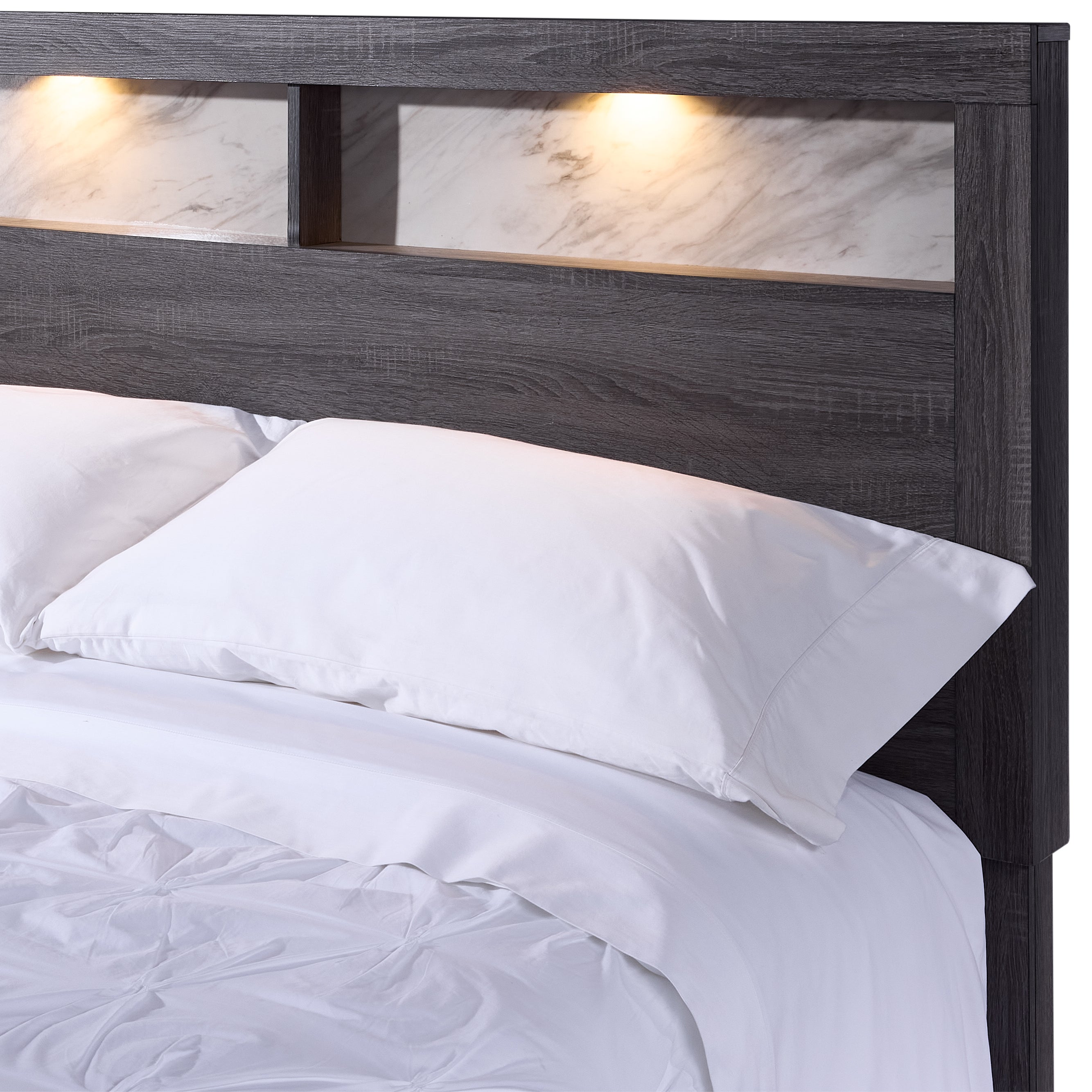 Amber 6-Piece King Bedroom Package - Grey, Black