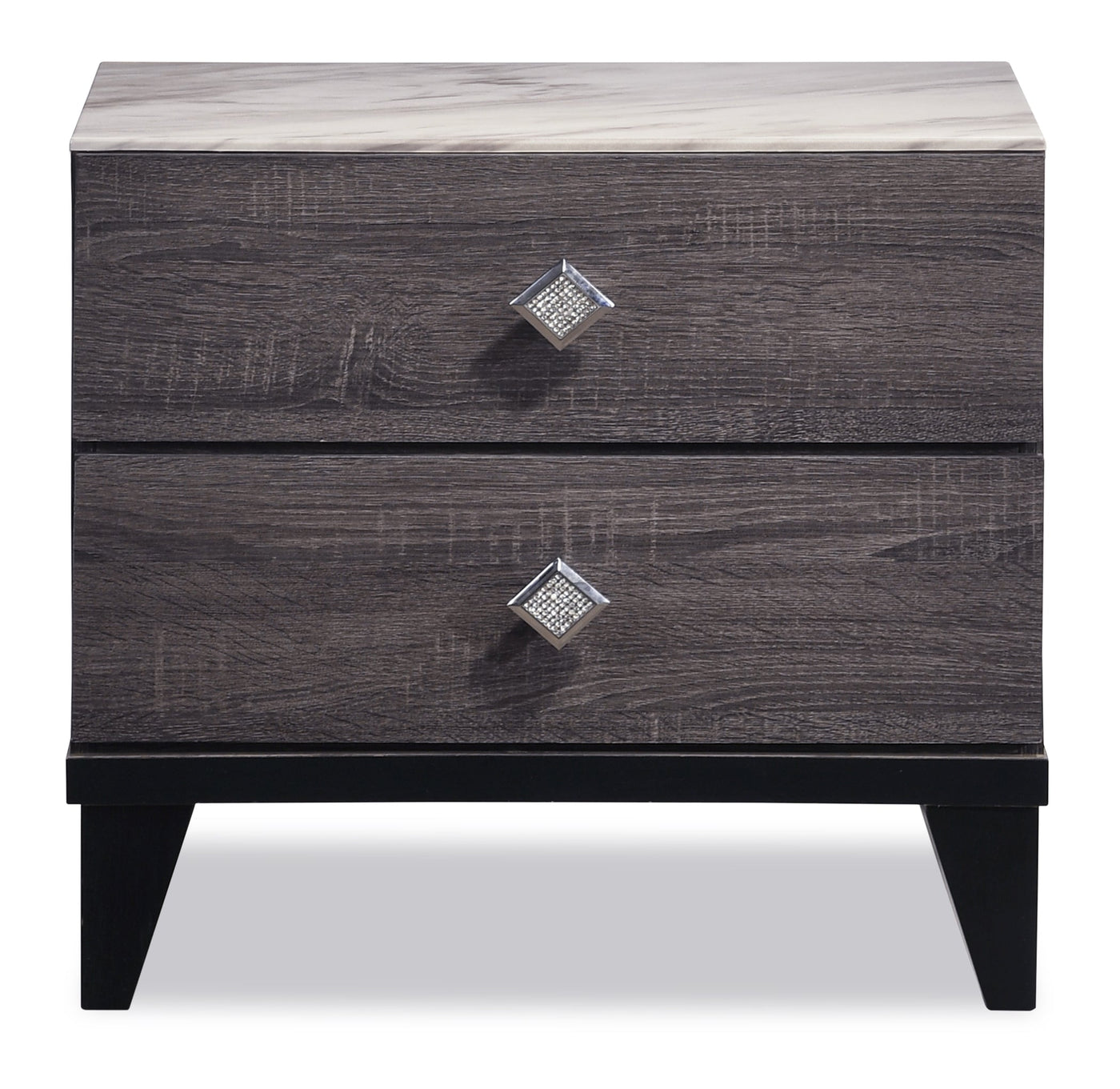 Amber Night Table - Grey, Black