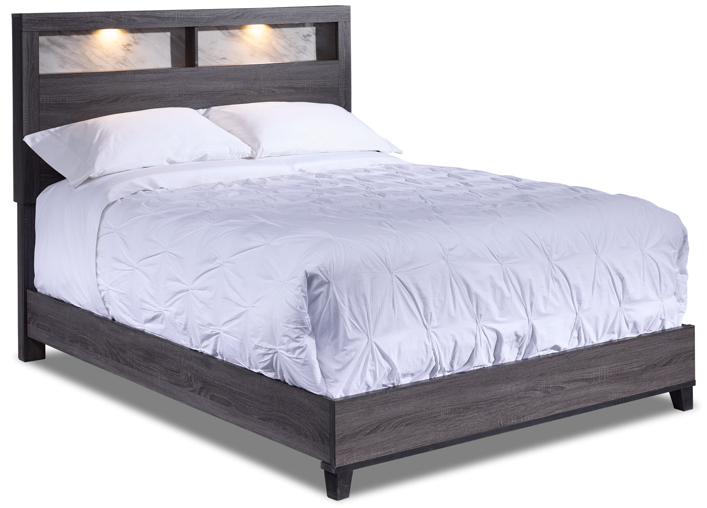Amber 3-Piece Queen Bed - Grey, Black