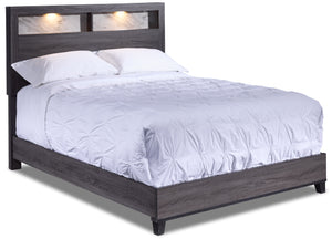 Amber 3-Piece Queen Bed - Grey, Black