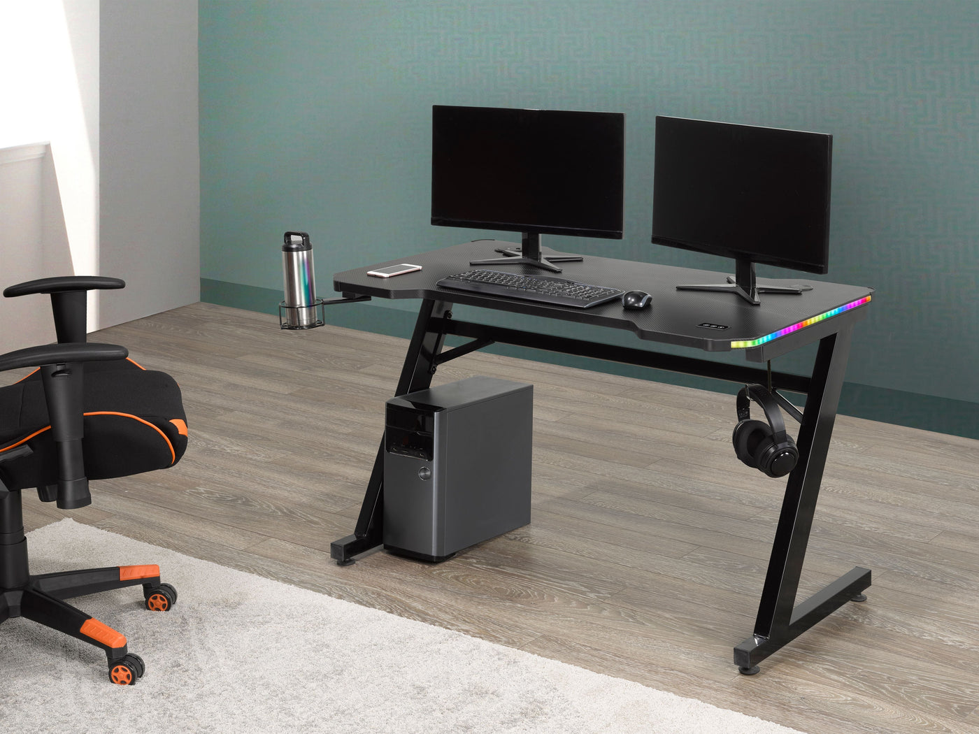 Adison Gaming Desk - Black