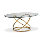 Axis Coffee Table - Glass and Gold