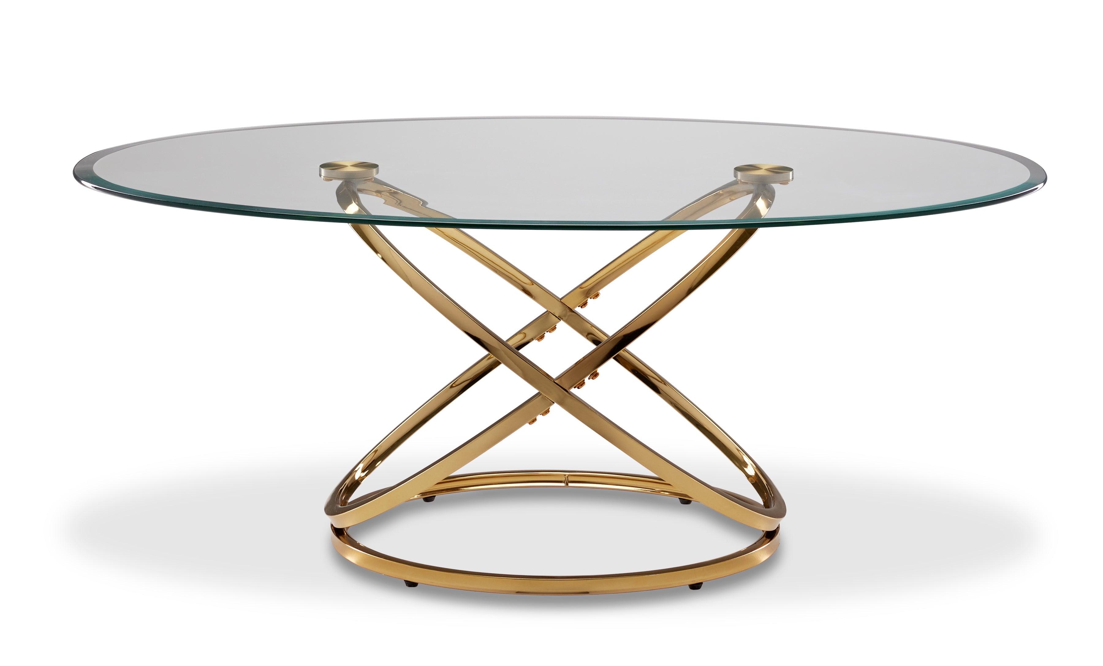 Axis Coffee Table - Glass and Gold