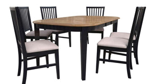Barrie 7-Piece Extendable Dining Set - Brown, Black