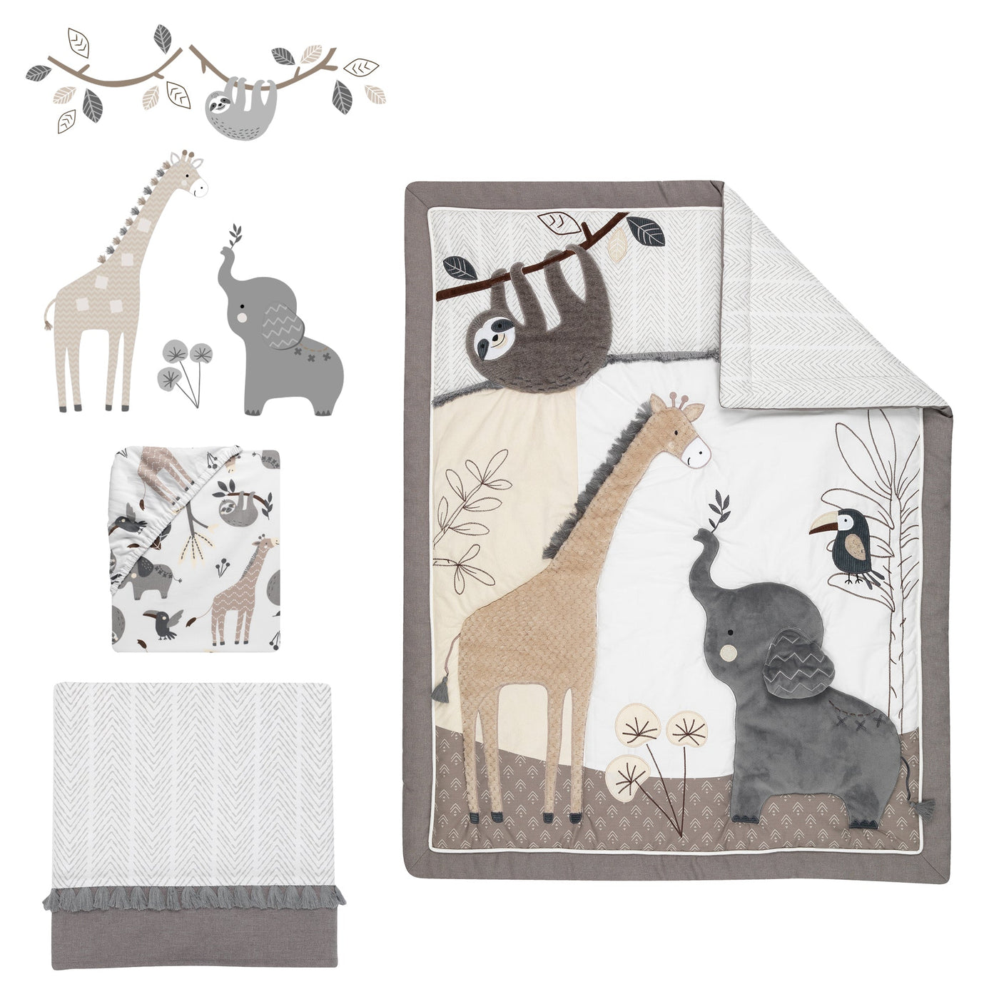 Baby Jungle 4-Piece Bedding Set