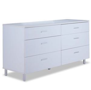 Bellmar 6 Drawer  Dresser - White
