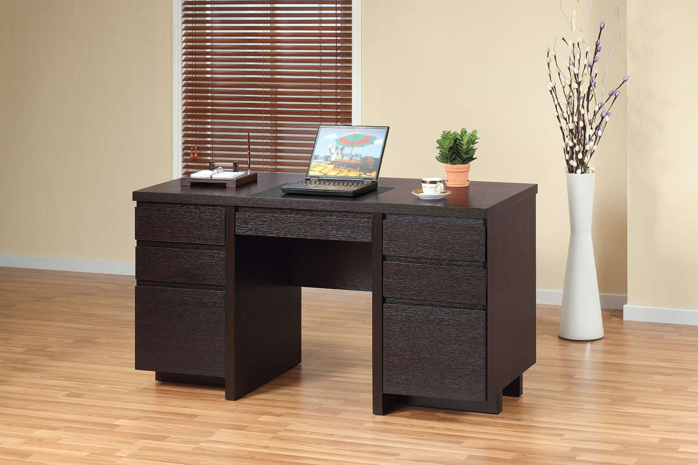 Bradley Office Desk - Red Cocoa