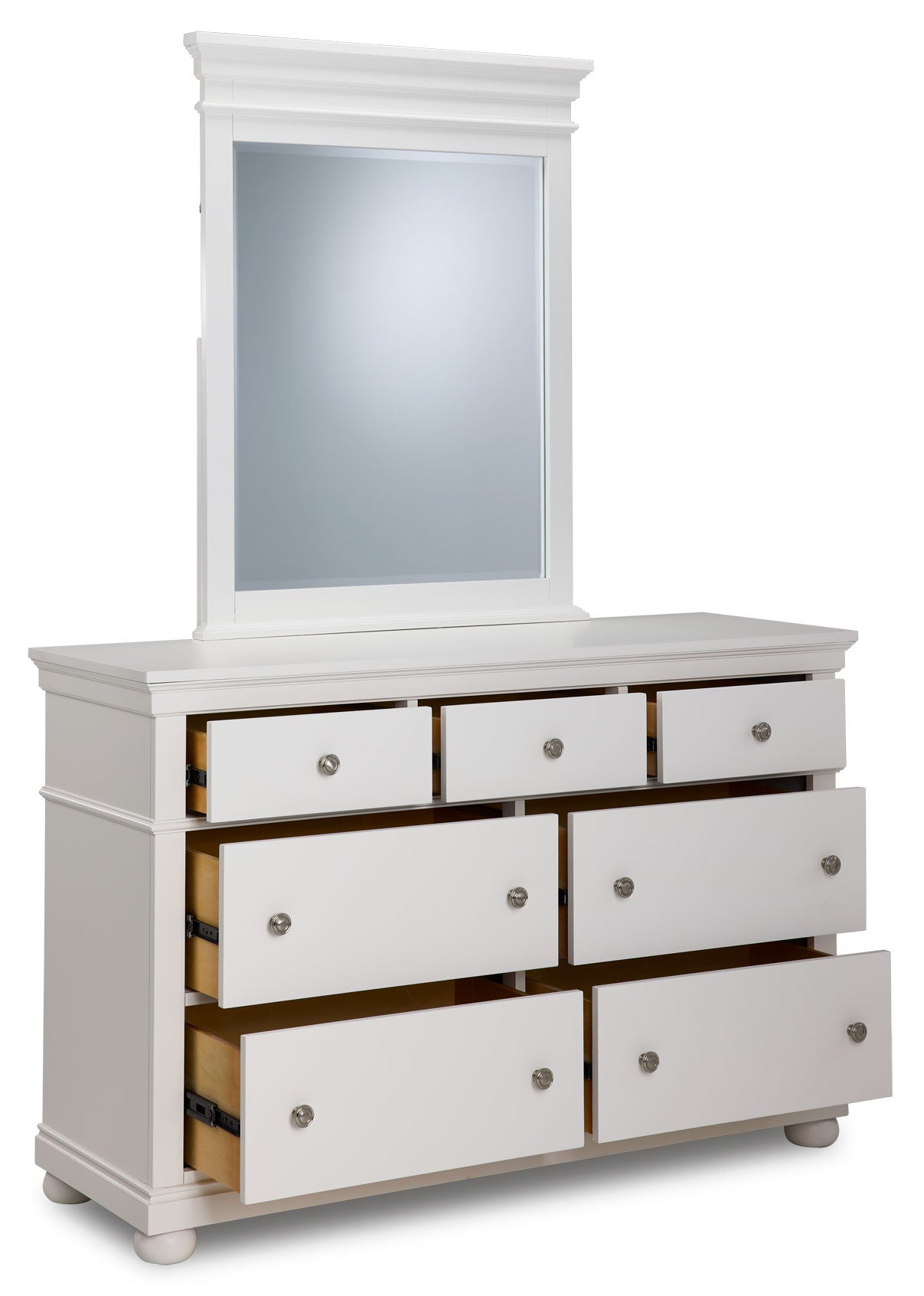 Canterbury Mirror - Natural White