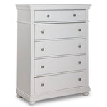 Canterbury 5 Drawer Chest - Natural White