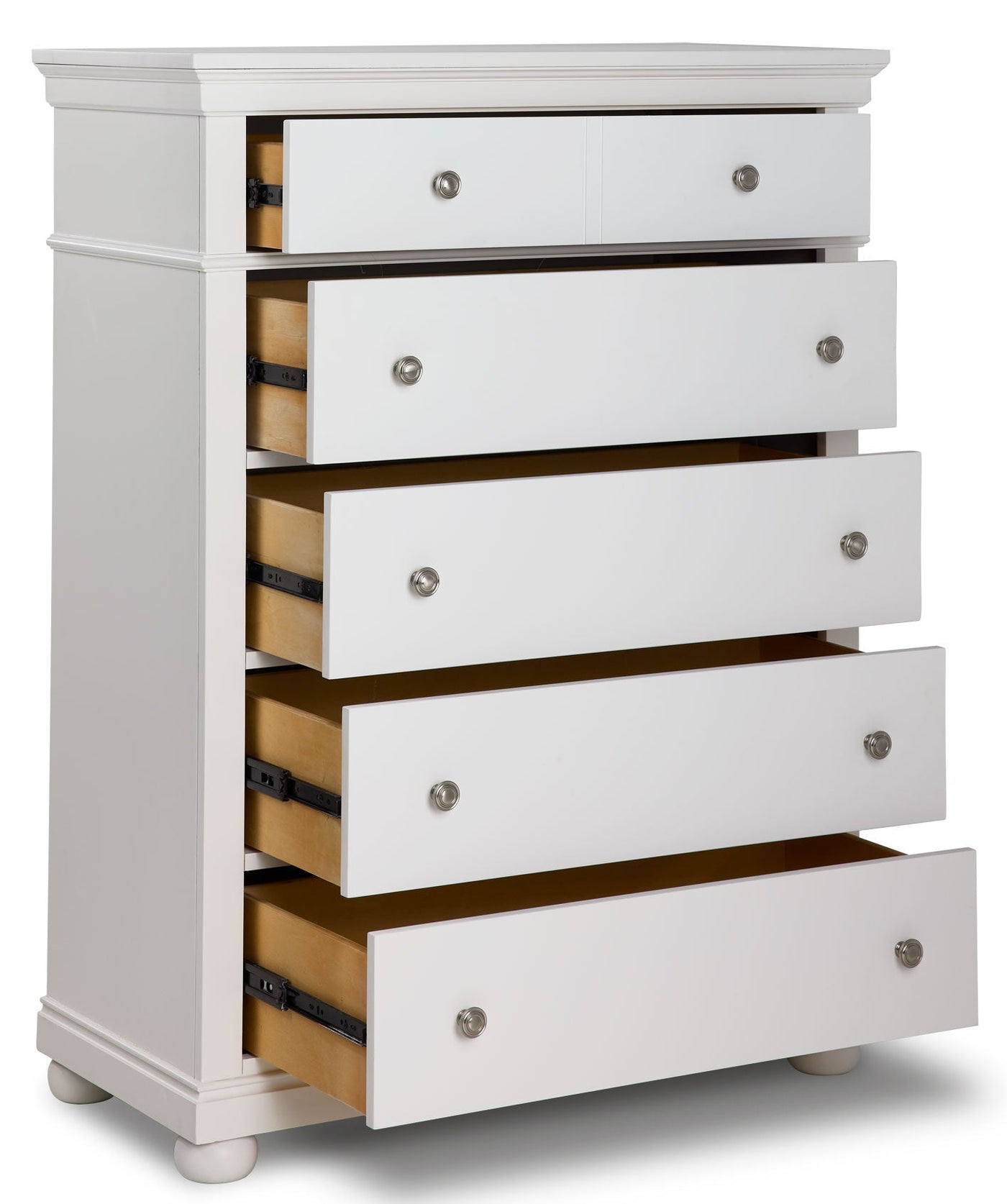 Canterbury 5 Drawer Chest - Natural White