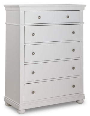 Canterbury 5 Drawer Chest - Natural White