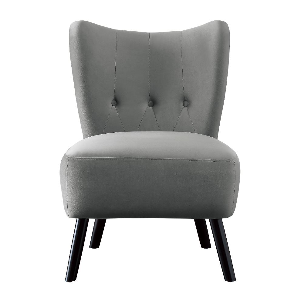 Mimi Accent Chair - Grey Velvet