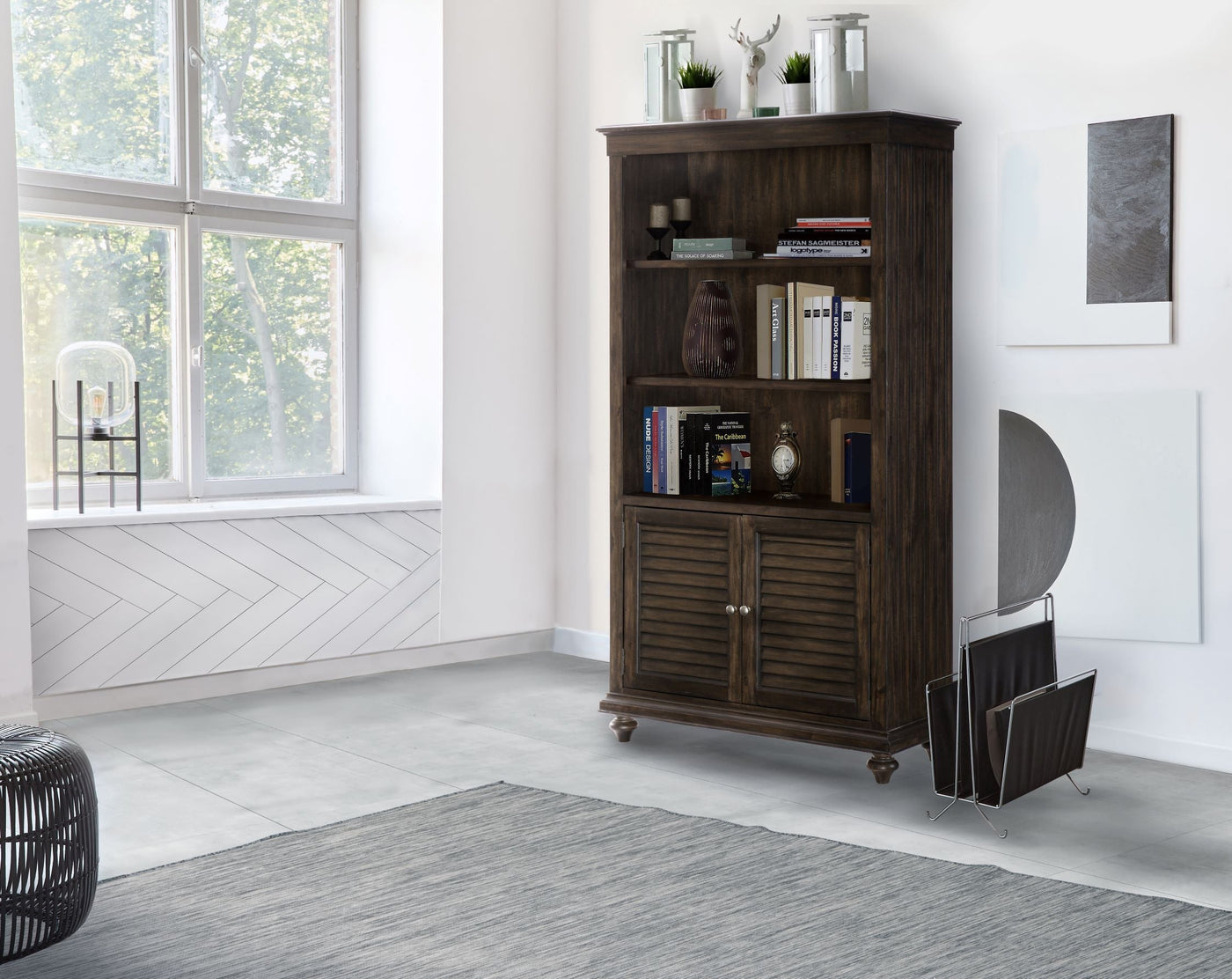 Cardano 2 Door Bookcase - Brown