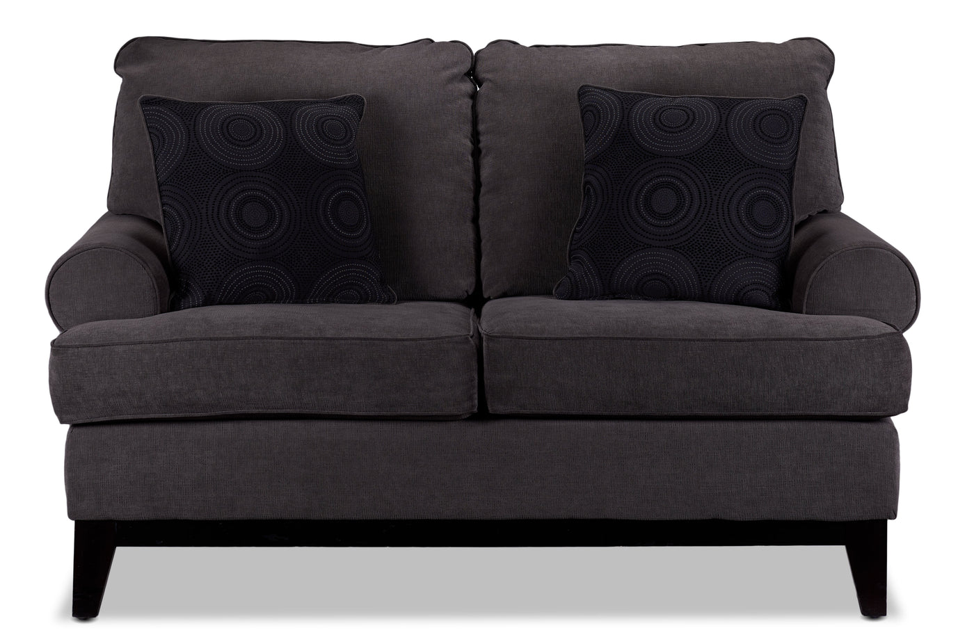 Crizia Sofa, Loveseat and Chair Set - Dark Grey