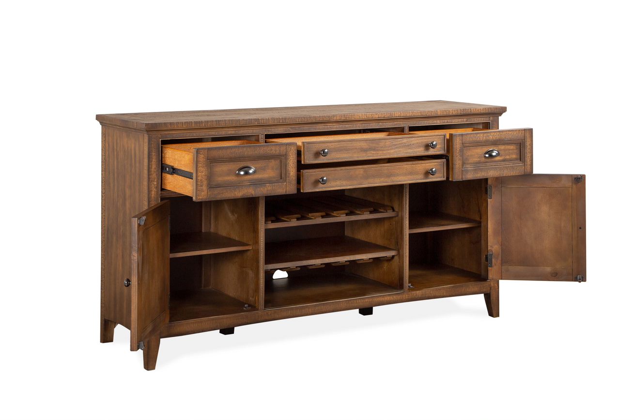 Bay Creek Server - Toasted Nutmeg, Aged Bronze hardware