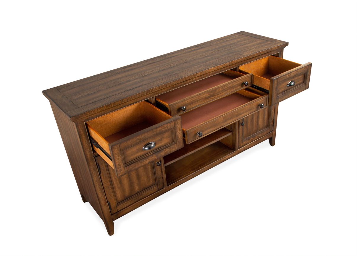 Bay Creek Server - Toasted Nutmeg, Aged Bronze hardware